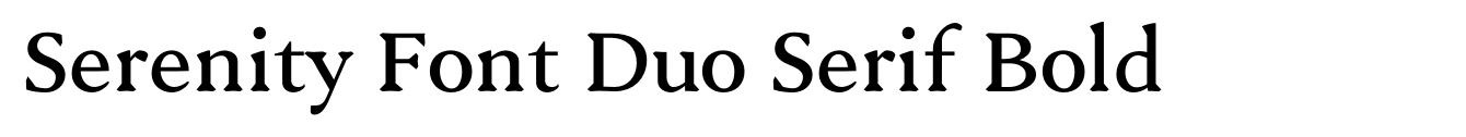 Serenity Font Duo Serif Bold image